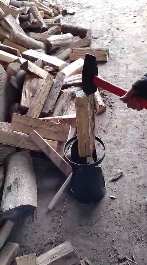 Utilisation_Fendoir_Bûches